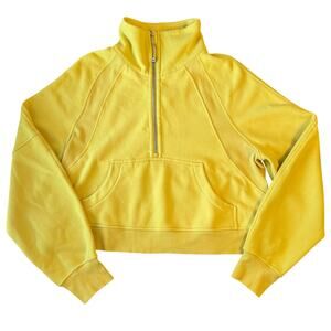 Lululemon Scuba Sweatshirt Oversized Funnel Neck Cotton Terry Soleil Yellow M/L